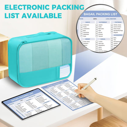 BAGAIL 9 Set Packing Cubes Luggage Packing Organizers for Travel Accessories