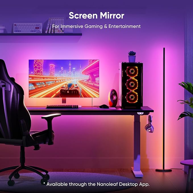 Nanoleaf Matter Smart Floor Lamp, LED Standing Lamps Work