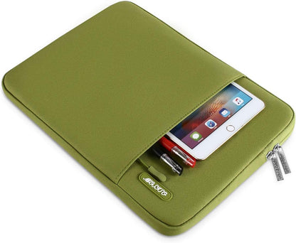 MOSISO Laptop Case 14 inch, 14 inch Laptop Sleeve Compatible with HP Lenovo Dell ASUS Acer, HP Stream, Dell Latitude, Lenovo IdeaPad, Polyester Vertical Computer Sleeve Bag with Pocket, Chartreuse