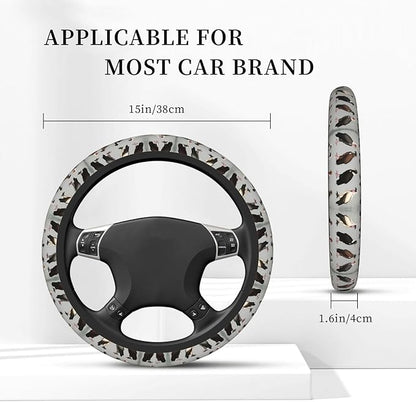 Vultures of The World Vulture Universal Fit Steering Wheel Cover for Car, Truck, and SUV, Durable Steering Wheel Protection
