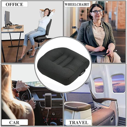 Car Booster Seat Booster Height Lifting Pad Breathable Mesh Portable Car Seat Cushion for Fatigue for Trucks, Cars, SUVs, Office Chairs, Wheelchair (Black)