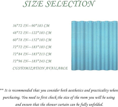 ggaimwf 60x72 Inch Solid Color Shower Curtain for Bathroom Waffle Bath Water Resistant Fabric Curtains Baby Blue Modern Thick Shower Stall Curtain with Metal Hooks