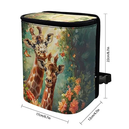 BIGCARJOB Animal Giraffe Car Trash Bag Car Trash Interior Accessories for Back Seat Headrest Car Trash Bin Hanging Trash Bag for Car Garbage Can