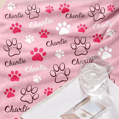 GlisterGlow Personalized Dog Blanket, Customized Pet Blankets with Name Picture, Throw Blanket for Small Medium Large Dog Puppy Cat