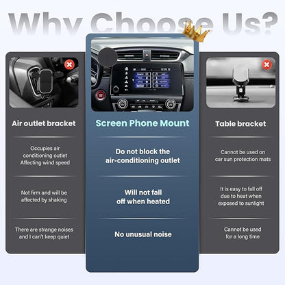 Car Phone Holder for 2017-2022 Honda CRV Accessories 5/7-inch Screen Fixed Clip, Magnet Cell Phone Mount Compatible with MagSafe 360° Rotation Phone Automobile Cradles