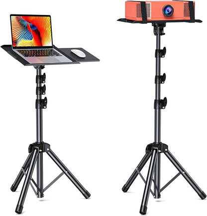 AMADA HOMEFURNISHING Foldable Projector Tripod, Adjustable Height 25-63 Inch