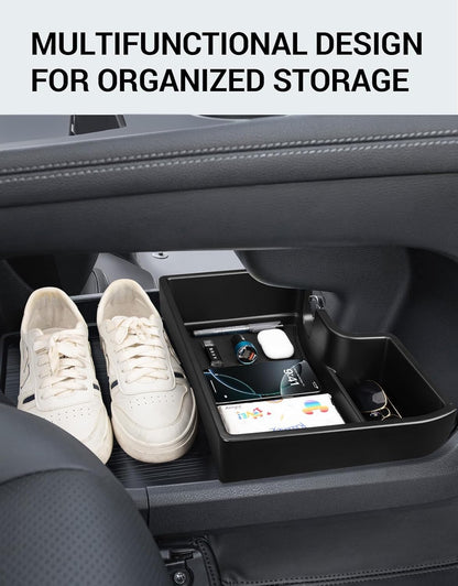 Ecarzo Console Bottom Organizer Compatible with 2021-2026 Toyota Sienna Accessories, Lower Center Console Tray Storage Box with Multiple Compartments