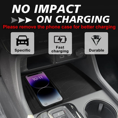 Muslogy Center Console Organizer & Wireless Charger Protective Mat Compatible with Honda Pilot 2023-2025/2024-2026 Passport Accessories Phone Charge Area Cover Console Inserts Mats Anti Slip 2PCS Set