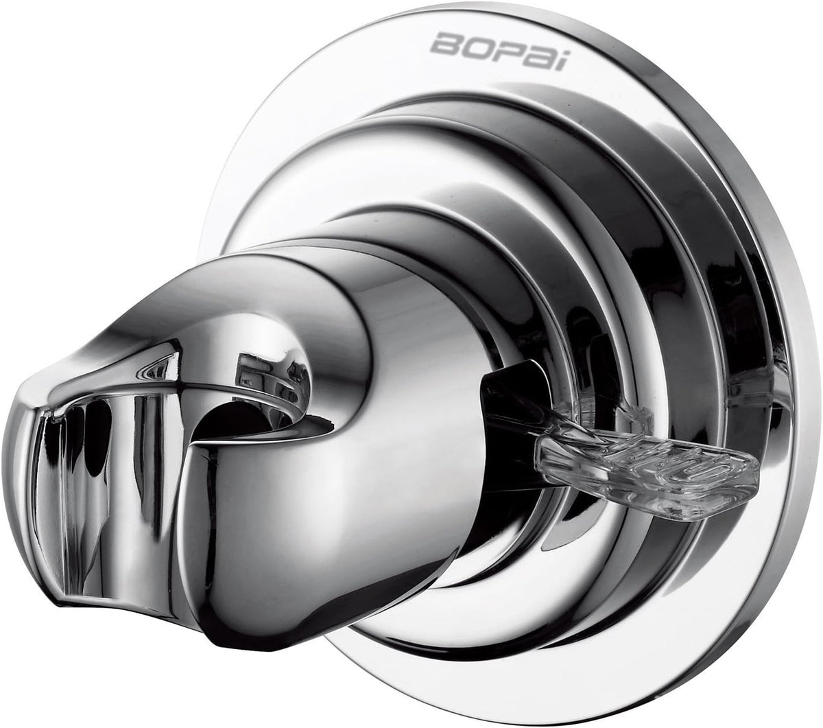 BOPai Suction Cup Shower Head Holder for Handheld Shower – No Drill, For Smooth Surfaces Only, Vertical Mount Only, Chrome