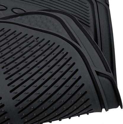 BDK Contour Liners - Original Heavy Duty Rubber Floor Mats for Car SUV Truck & Van - All Weather Protection (Original)