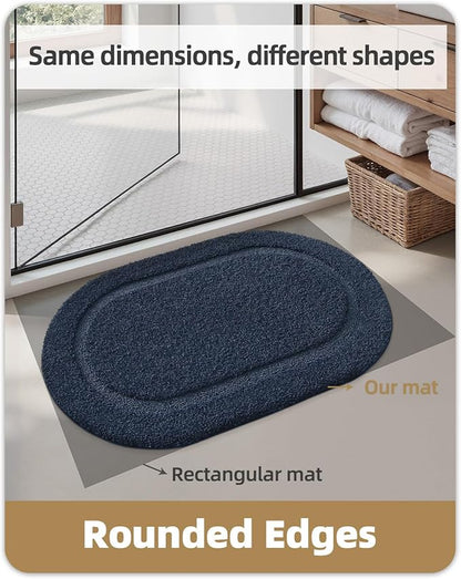 Color&Geometry Blue Bathroom Rugs, Non Slip, Absorbent, Soft, Washable, Thick Bath Mat, 19"x31" Small Bath Rug Bath Mats for Bathroom Floor, Shower, Sink, Vanity