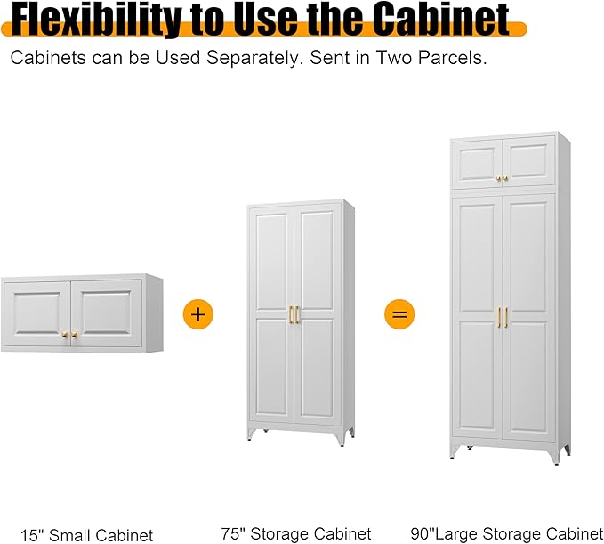 Kitchen Pantry Storage Cabinets, Utility Kitchen Cupboard, Large Steel Cabinets