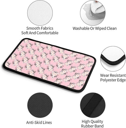 Car Armrest Cover Auto Center Console Pad Arm Rest Cushion Soft Car Accessories Universal for Most Vehicle (Vintage Floral Bouquets Flowers Pattern Design)