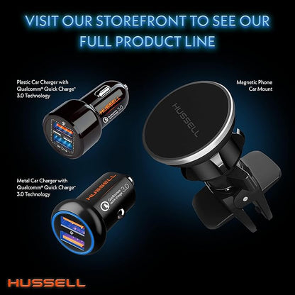 HUSSELL Magnetic Phone Car Mount, Air Vent Phone Mount for Car 360° Adjustable Universal Magnet Phone Holder - Compatible with Any Cell Phone, iPhone Galaxy LG Huawei
