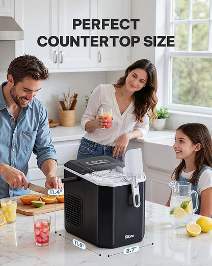 Silonn Countertop Ice Maker, Portable Bullet Ice Machine