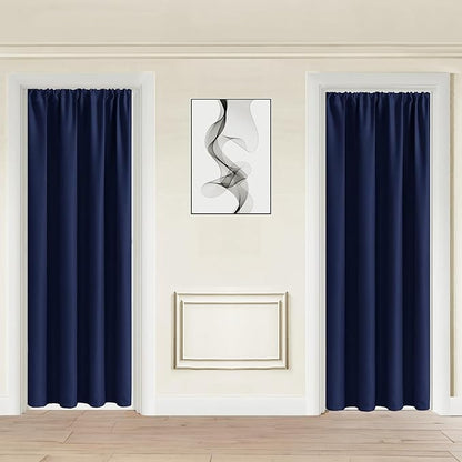 JIUZHEN Blackout Doorway Curtains 80 inch Length