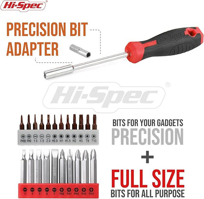 Hi-Spec 58pc Red 8V USB Electric Power Cordless Drill Driver and Home DIY Tool