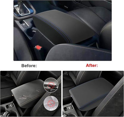 SXCY for 2025 Forester Armrest Cover for Forester 2025 Accessories [Not for 2026 Updated Center Console] 2025 Forester Center Console Cover 2025 Forester Middle Console Cover (Blue Line)