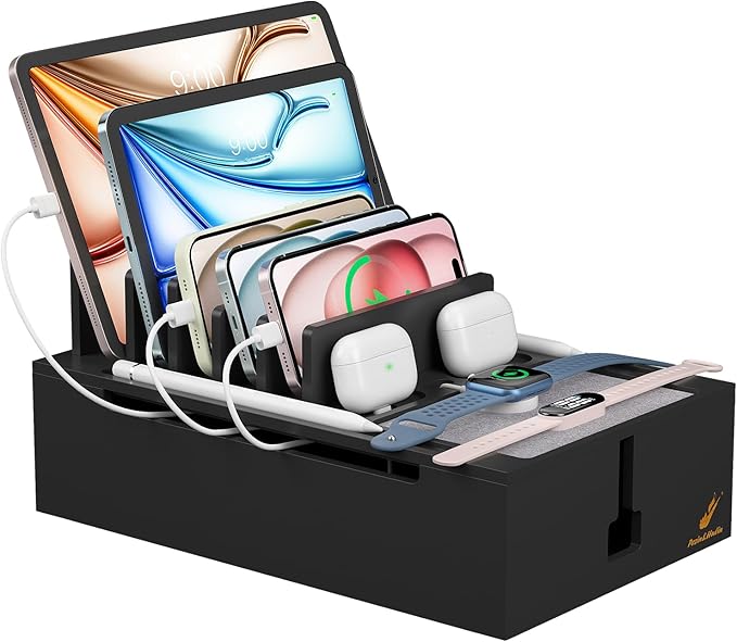 Pezin & Hulin Bamboo Charging Station, Electronic Devices Organizer