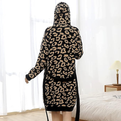 DOOWELL Women's Knit Lightweight Absorbent Robes, Soft Spa Bathrobe Loungewear with Pockets