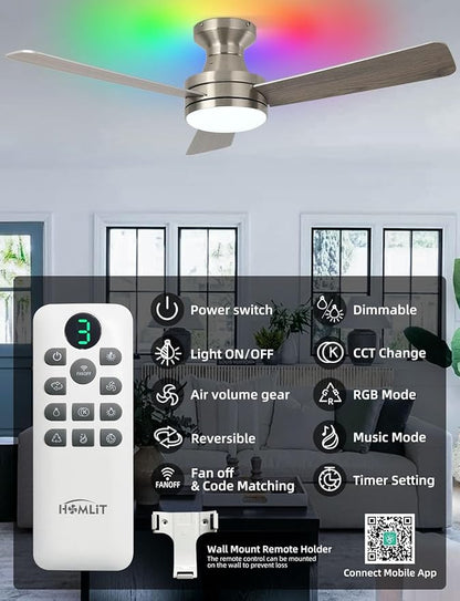 Homlit 42 inch RGB Ceiling Fan