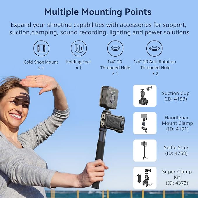SMALLRIG Cage for Insta360 X4, Aluminum Protective Case for Insta 360 X4
