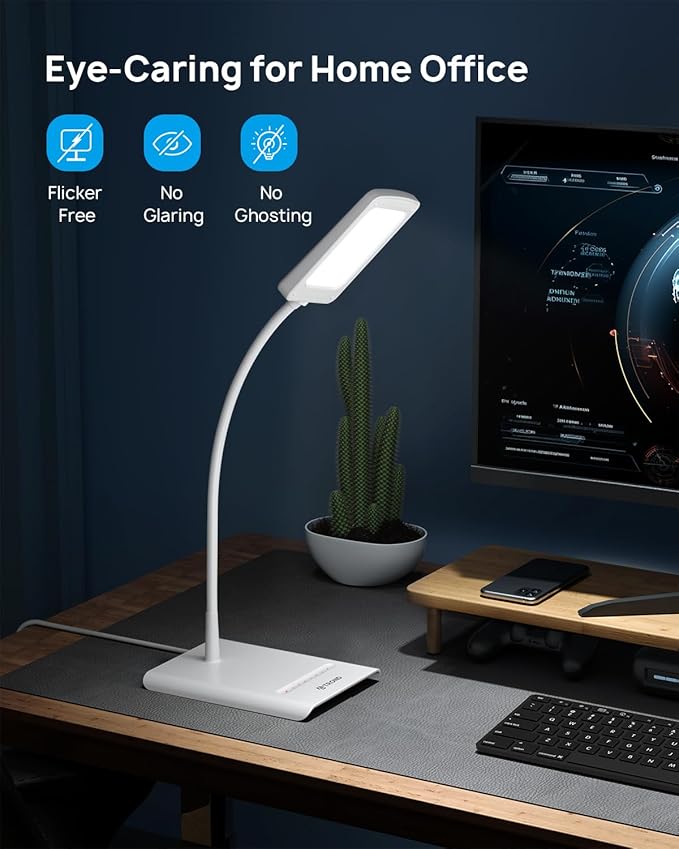 TROND Desk Lamp, Bright Dimmable Eye-Caring Table Lamp, 3 Color Modes 7