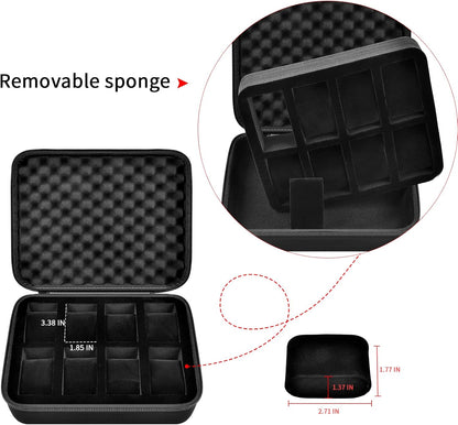 Comecase 8 Slots Watch Box Organizer/Men Watch Display Storage Case Fits All Wristwatches and Smart Watches up to 42mm - Black