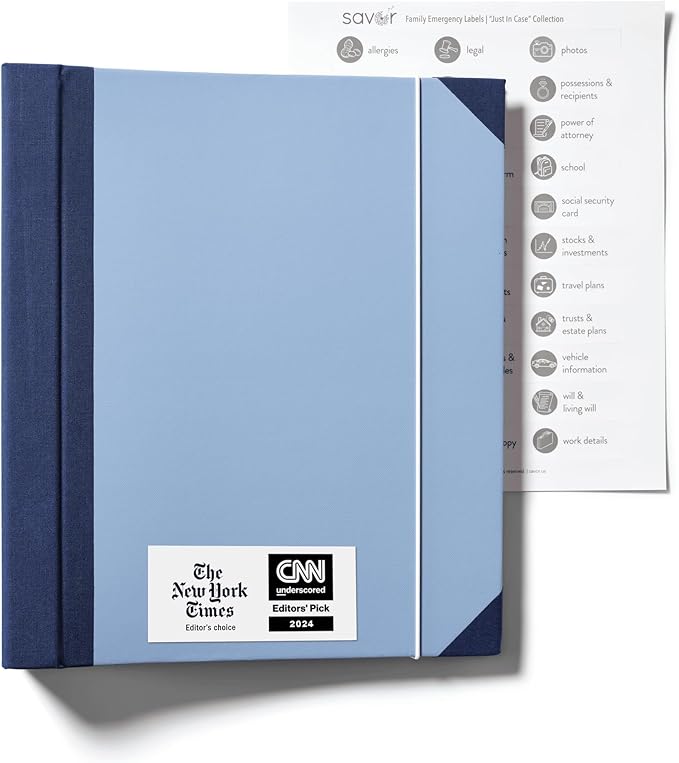 Savor | The Folio™ Document Organizer 2025 Edition | Acid-Free Custom Dyed