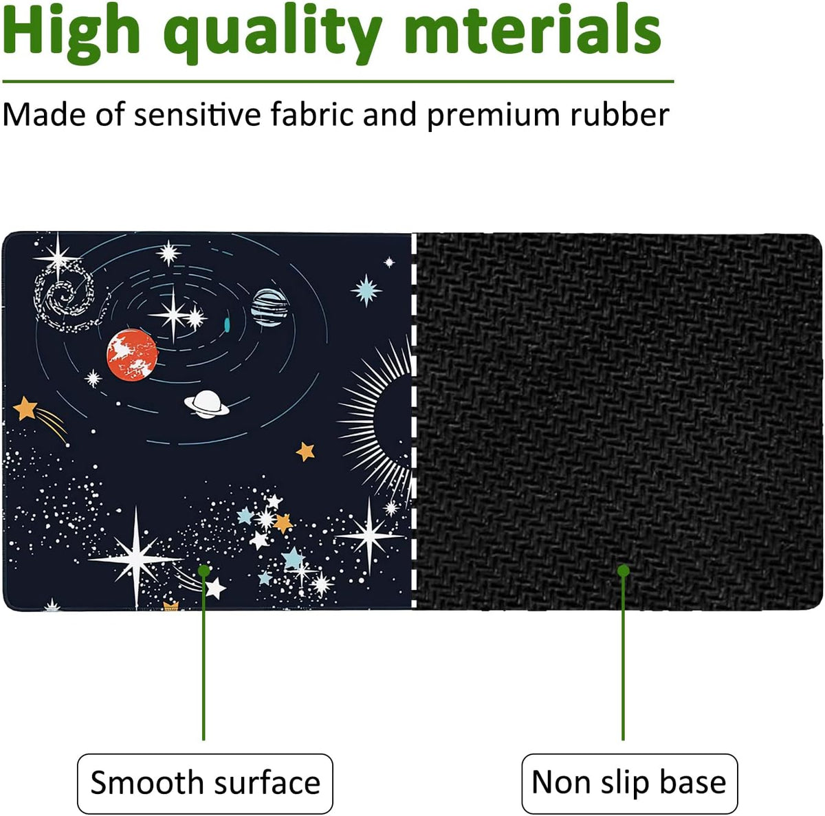 Space Galaxy Gaming Mouse Pad XXL Large Desk Mouse Pad Keyboard Mat with Stitched Edges Waterproof Non-Slip Desk Mat for Laptop,Keyboard,Computer 35.4 * 15.7 Inch