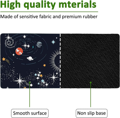 Space Galaxy Gaming Mouse Pad XXL Large Desk Mouse Pad Keyboard Mat with Stitched Edges Waterproof Non-Slip Desk Mat for Laptop,Keyboard,Computer 35.4 * 15.7 Inch