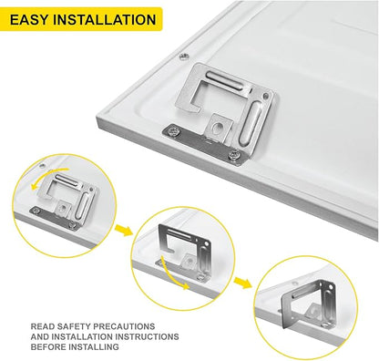 NUWATT 4 Pack 1x4 LED Panel for Drop-in Ceiling, 3000K Warm White, Super Bright