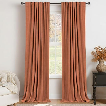 100% Blackout Shield Linen Blackout Curtains