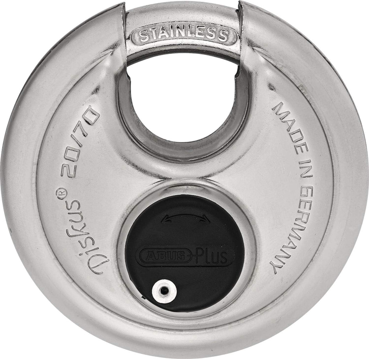 ABUS 20/70 Heavy Duty Diskus Storage Padlock with 2 Keys for Storage, Outdoor, Commercial, 2.75in (70mm) Wide, Keyed Alike 161262