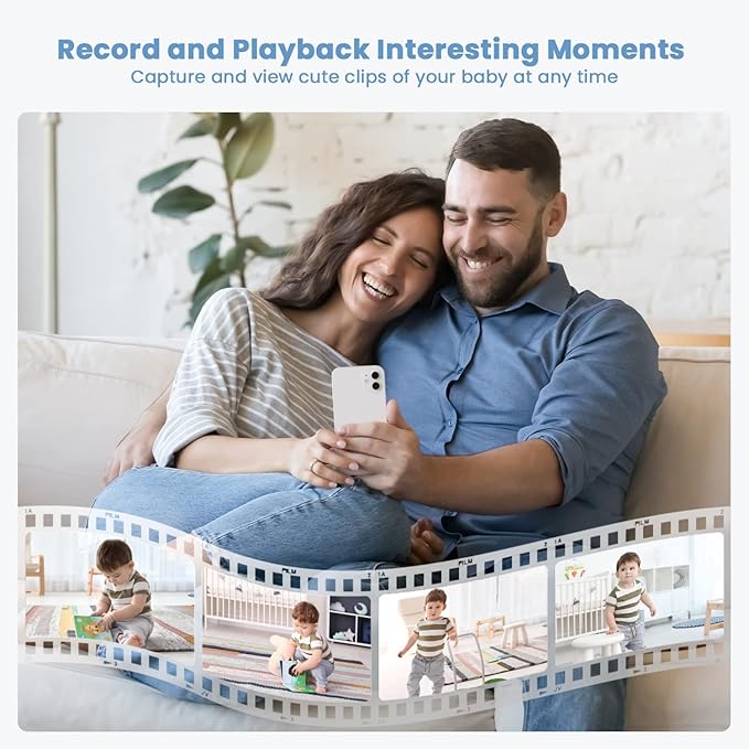 ieGeek Baby Monitor with 2K HD Resolution, Pan-Tilt-Zoom Video Baby Monitor