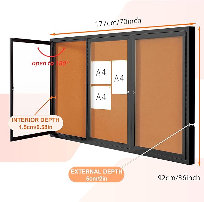 Enclosed Bulletin Board Outdoor Noticeboard