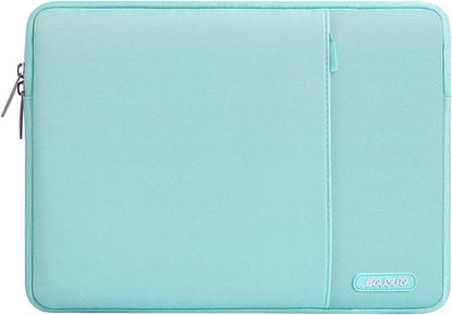MOSISO Laptop Case 16 inch, 15-15.6 inch Laptop Sleeve Compatible with MacBook Pro 16 M4 M3 M2 M1, HP Acer Dell Lenovo ASUS Notebook, Polyester Vertical Computer Sleeve Bag with Pocket, Mint Blue