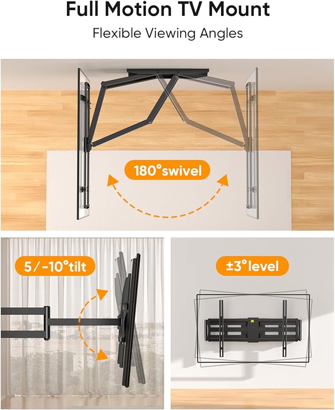 FORGING MOUNT Heavy Duty XXL Full Motion TV Wall Mount