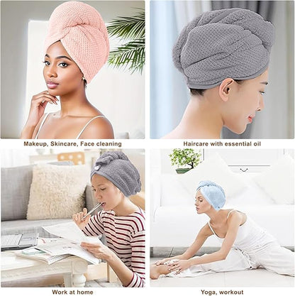Kldnkig Microfiber Hair Towel for Women: Ideal Christmas Stocking Stuffer for Women, Teen Girls, and Children 3 Pack Drying Wrap Towels Designed for Curly Hair, Anti-Frizz Hair Care Accessory