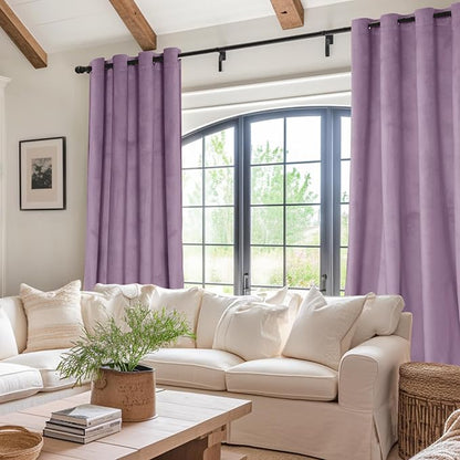 JIUZHEN Velvet Blackout Curtains
