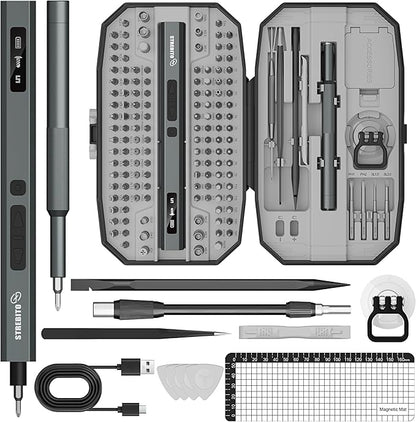 STREBITO Electric Screwdriver Upgraded 155 in 1 Mini Electric Cordless