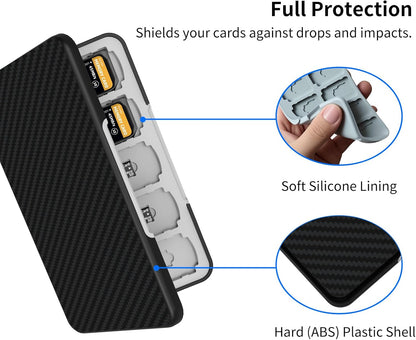 Memory Card Case with 40 Slots for 20 Micro SD SDXC SDHC TF Cards and 20 SD SDXC SDHC Cards,Anyskill SD Card Holde Features a Portable and Compact Design for Easy to Carry