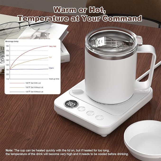 Coffee Mug Warmer & Mug Set for Desk, Smart Coffee Cup Warmer