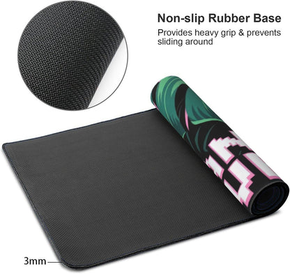 Pixel Plant Power Large Mouse Pad, Cool Gaming Desk Mat, XXL Keyboard Desk Pad Mat for Desktop, 35.4"x15.7" Non-Slip Base Big Mousepad with Stitched Edges