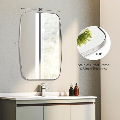 Brushed Nickel Bathroom Mirror, Living Room