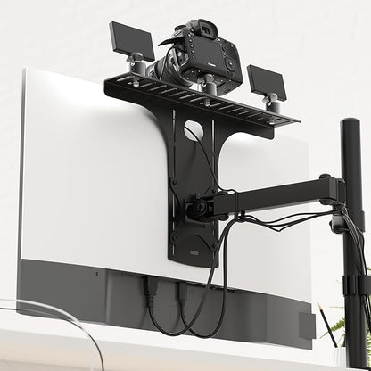 HumanCentric DSLR Monitor Mount Large, Desk Camera Mounting, Light Webcam