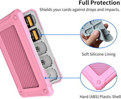 Memory Card Case with 40 Slots for 20 Micro SD SDXC SDHC TF Cards and 20 SD SDXC SDHC Cards,Anyskill SD Card Holde Features a Portable and Compact Design