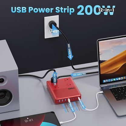 12-in-1 Charging Station USB C Power Strip