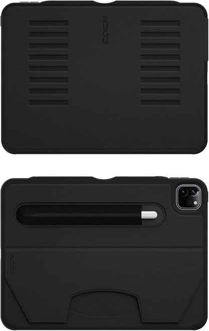 Zugu Case for iPad Pro 11 (M4/M5) 2024/2025, Slim Protective Cover with Apple Pencil Holder, Auto Wake/Sleep, Multiple Viewing Angles, iPad Pro 11 Inch Cover, Phone Protector, Sand