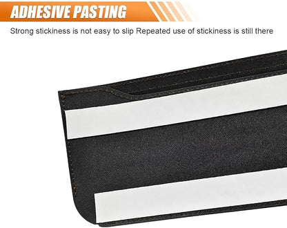 Car Seat Side Pocket Organizer, Multifunctional Mini Console Storage Bag for Phone, Keys, Sunglass, Wallet, PU Leather Tray Pouch Car Organizer Accessories for Seat, Door, Window, Console (Brown)